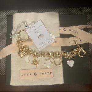 New with tags viral Luna Norte charm bracelet in mother of pearl